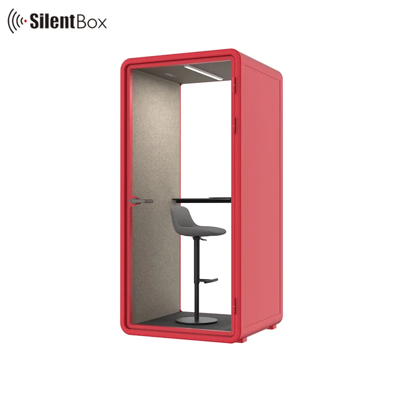 S size acoustic office booth with laminated glass aluminum panel enhance privacy office pods phone cabin