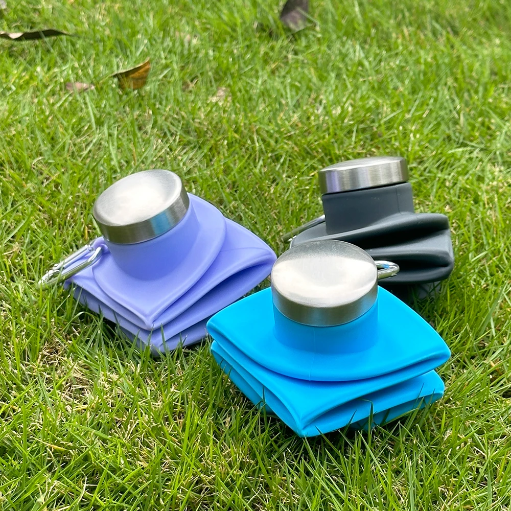 OUYADA Outdoor Sports Foldable Water Bottle Reusable BPA Free Silicone Collapsible Water Bottle For Travel Gym Camping Hike