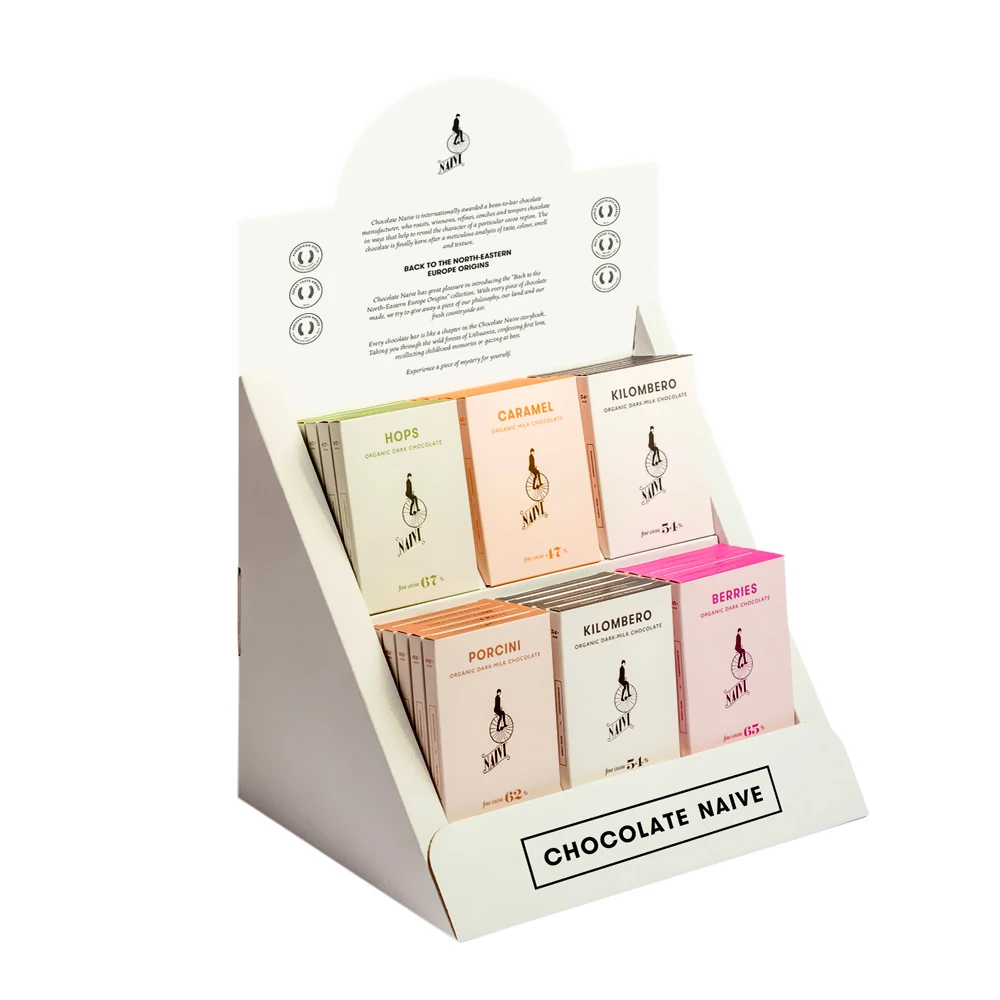 Custom Cardboard Shelf Display Stand Cosmetic Beauty Product Display Boxes