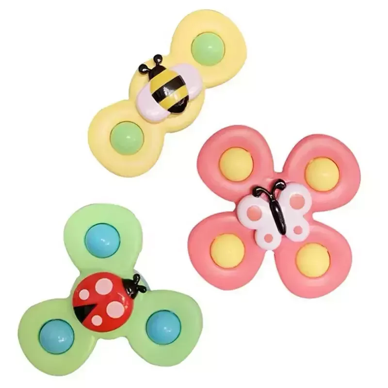 Hot Selling Suction Cup Spinning Baby Toy Spinner fingertip gyro Fidget Spinner for Baby Toys other Fidget toys 3pcs