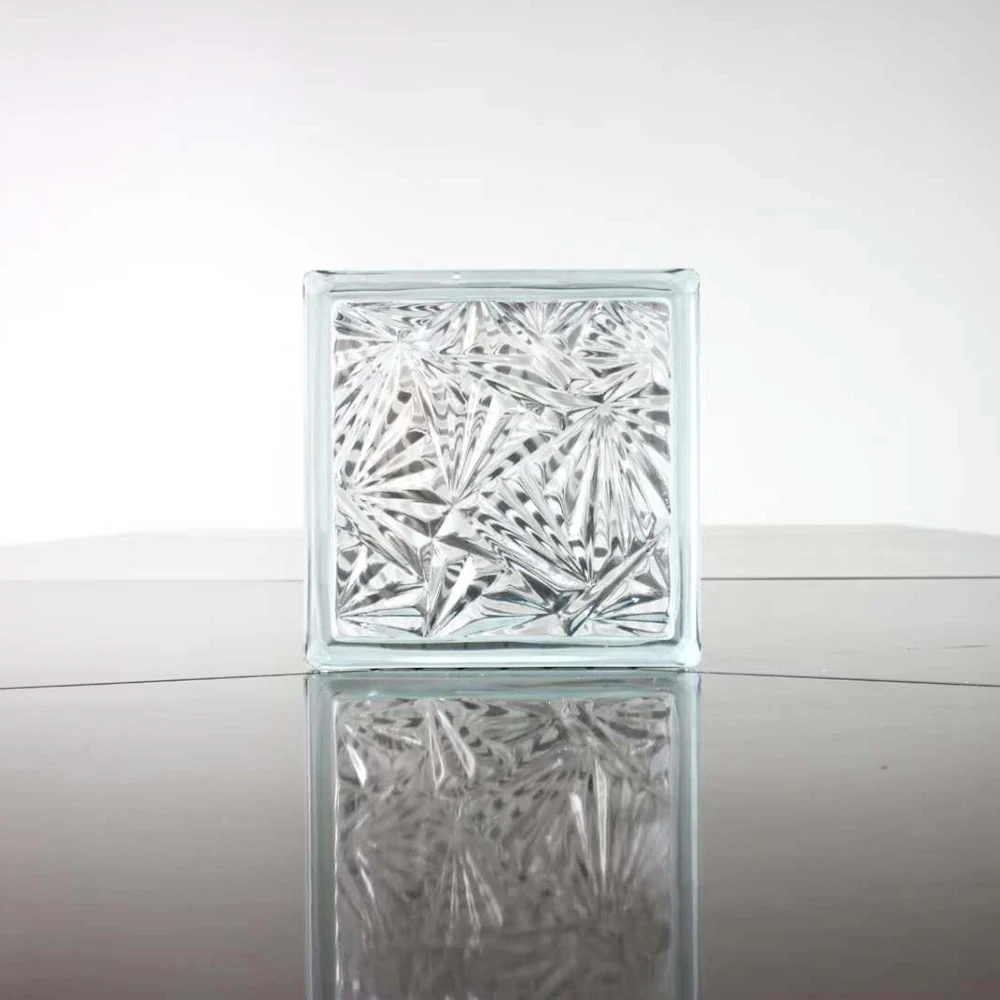 Hot Sale 190*190*80MM Price Dimensions Decorative Wall Building Glass Color Clear Glass Bricks Blocks For Wall