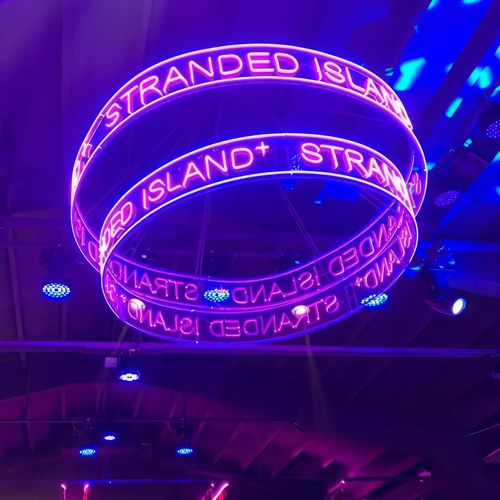 Ceiling Round Square Led Neon Sign,Acrylic Neon Sign,2V round led neon signs bar decoration