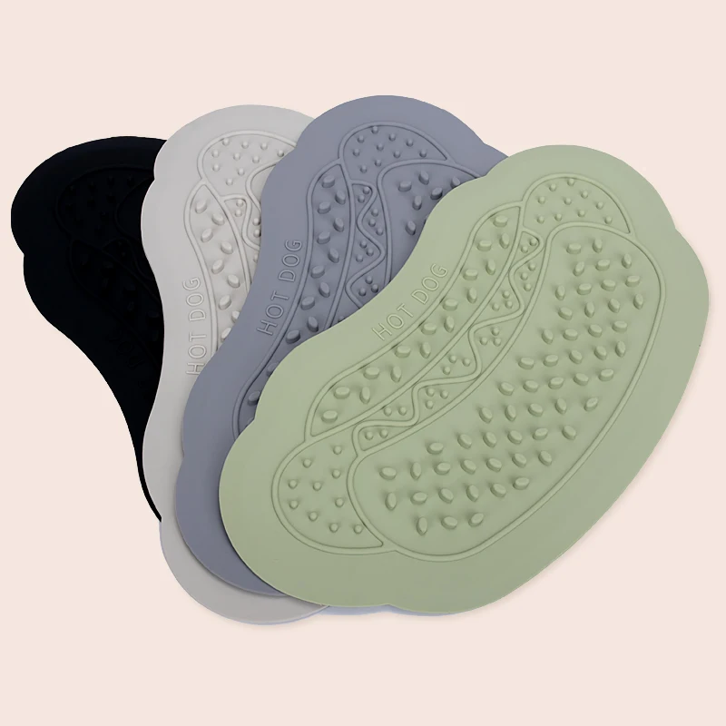 New Design silicone dog food mat Custom dog slow feeder dog food lick pad slow eating lick pet food mat silicone mat