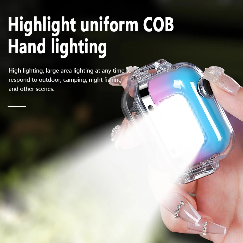 Wholesale Custom Logo Electric USB Rechargeable Flashlight Plasma Lighter Waterproof Factory Direct Arc Lighter Gift Box