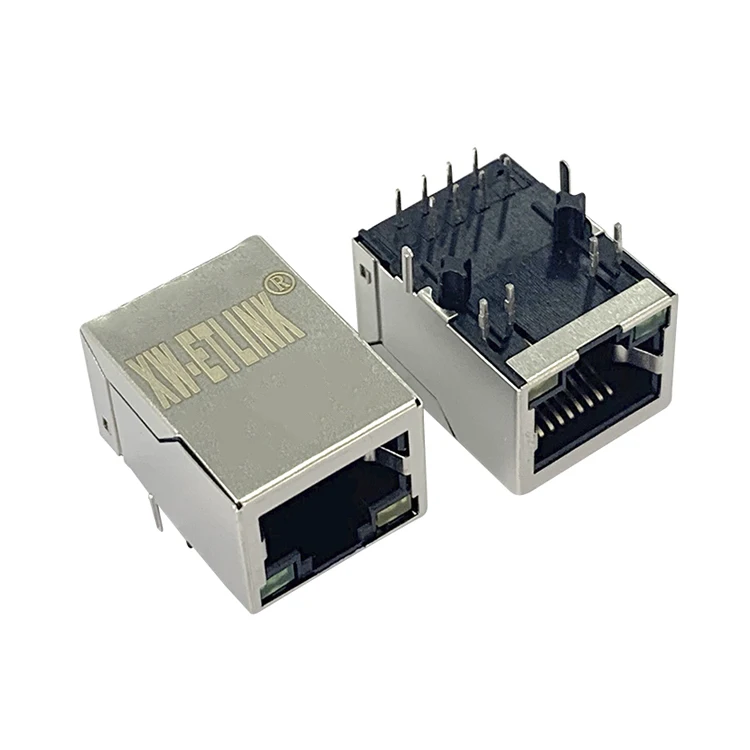 
Shielded Modular Jack 8P8C Ethernet Socket RJ45 Connector With 90 Degree 