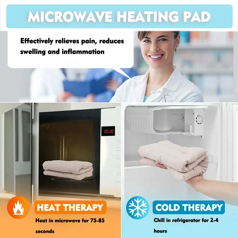 microwavable shoulder heating pad heated neck wrap microwavable wheat bag lavender therapy heat pack pain relief and relaxation