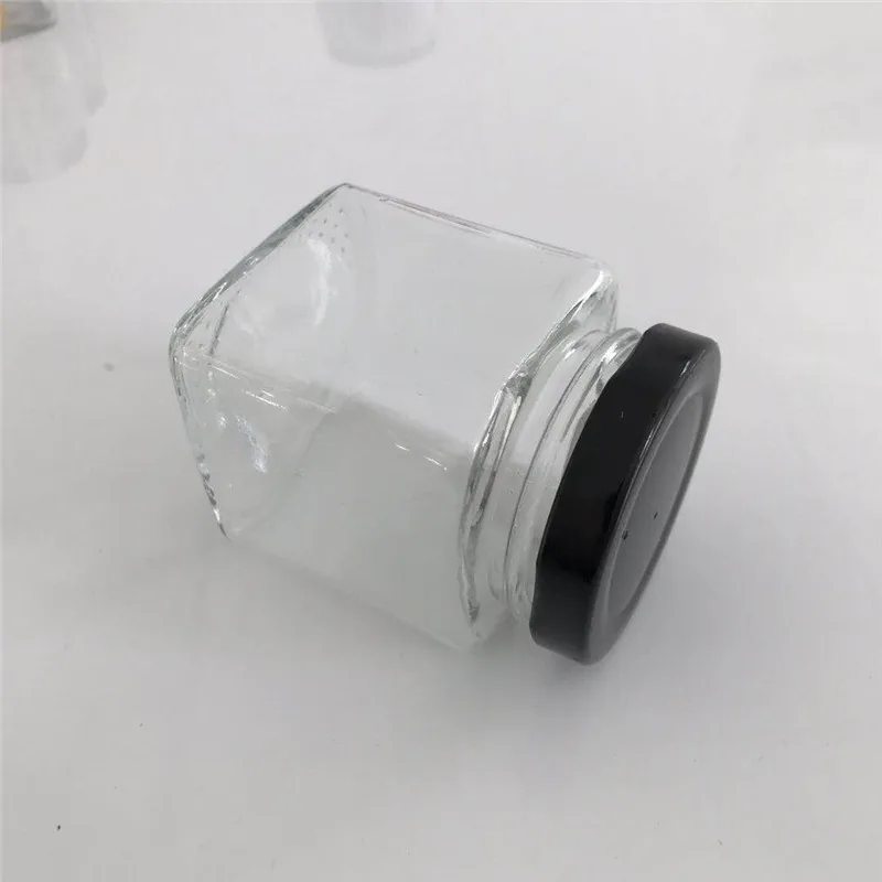 16oz  Food storage container airtight jar container glass 150ml square glass jars
