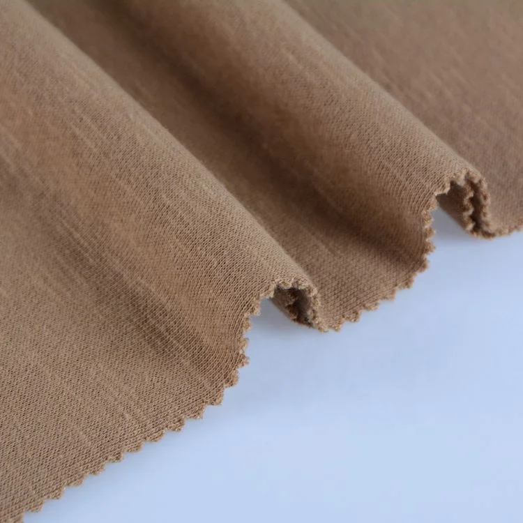 2021 new arrivals polyester cotton blend CVC slub french terry knitted fabric hoodie fabric