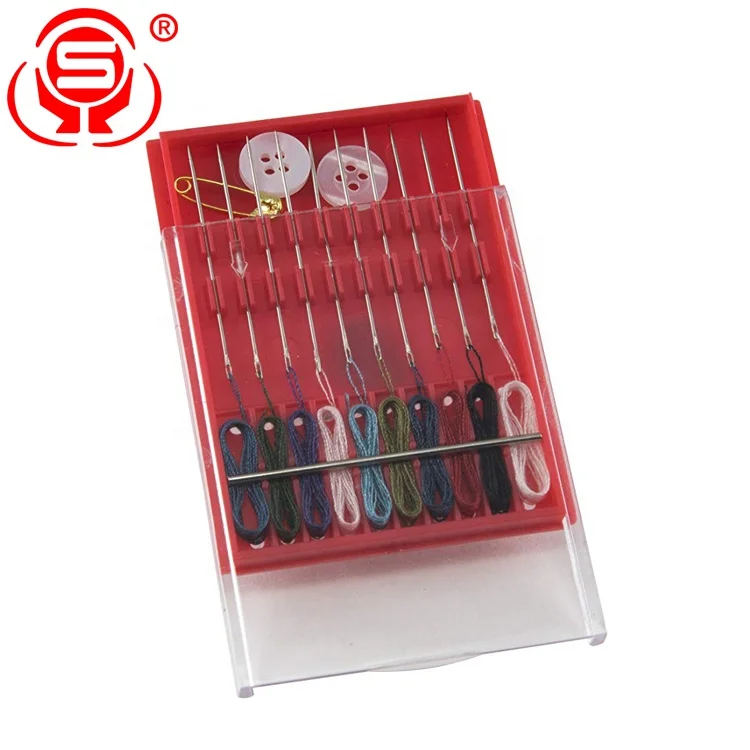 
Custom logo mini diy travel hotel sewing kit / 10 needle and thread sewing kit set 