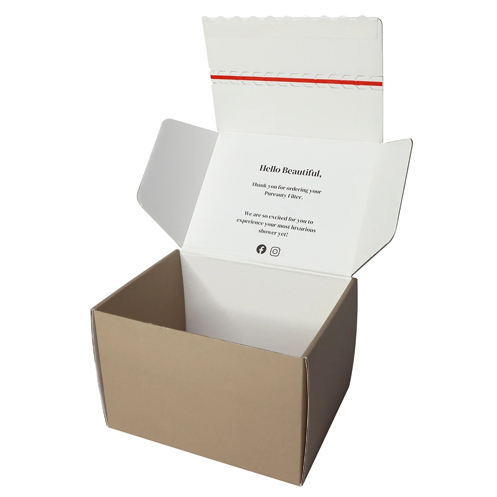Custom Hand Writing Corrugated Paper Cardboard Packaging Zipper Mailer Shipping Gift Box for Logistic
