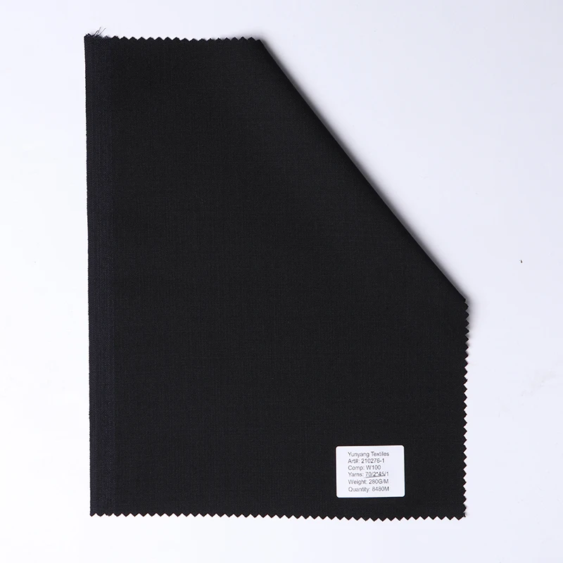 Merino Wool Fabric Pure Wool Suiting Fabric Solid Wool Twill Suit Fabric
