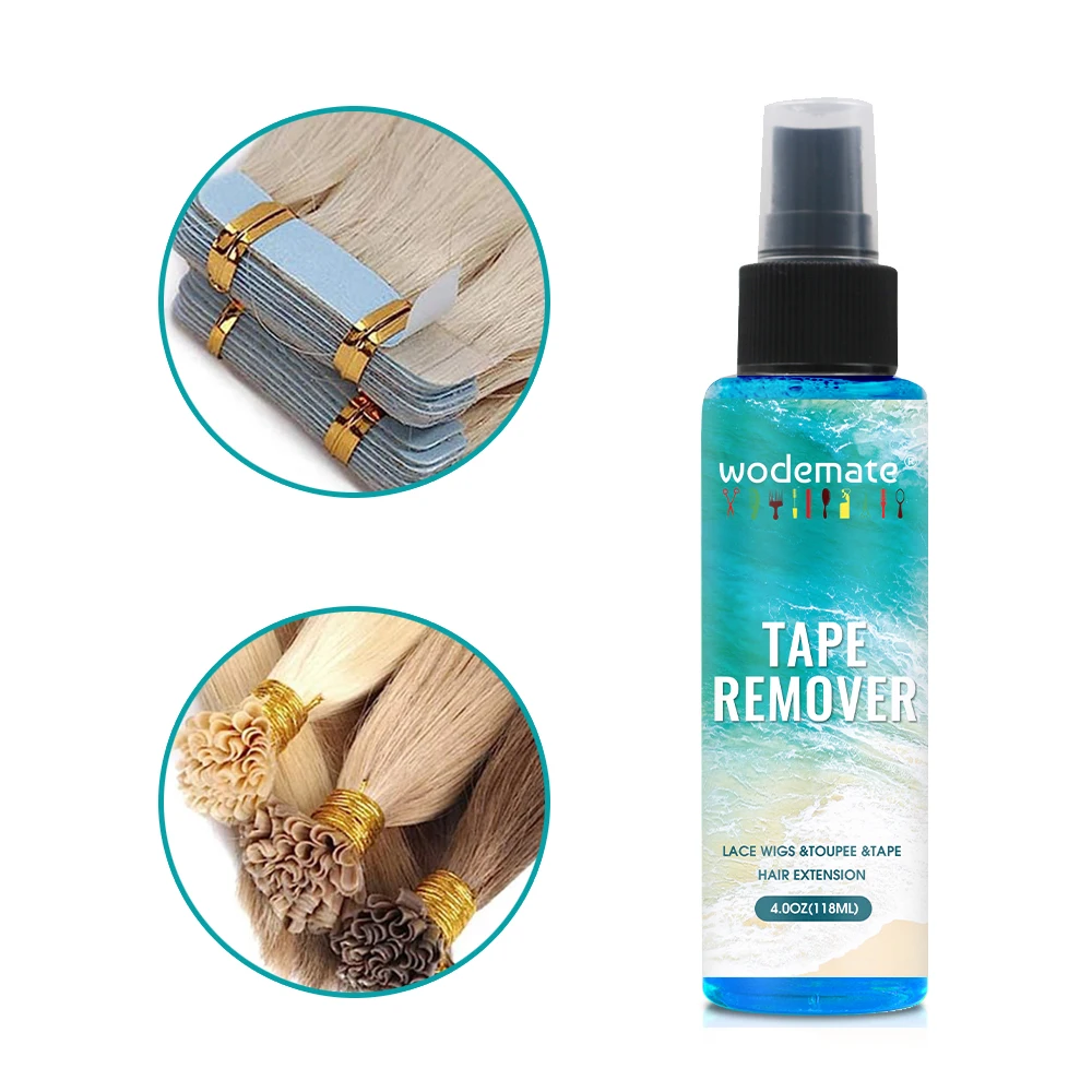 2024 Wodemate Hair Products Removes Hair Glue Spray Keratin Bond Remover Fast Acting Tape in Extension Remover Spray
