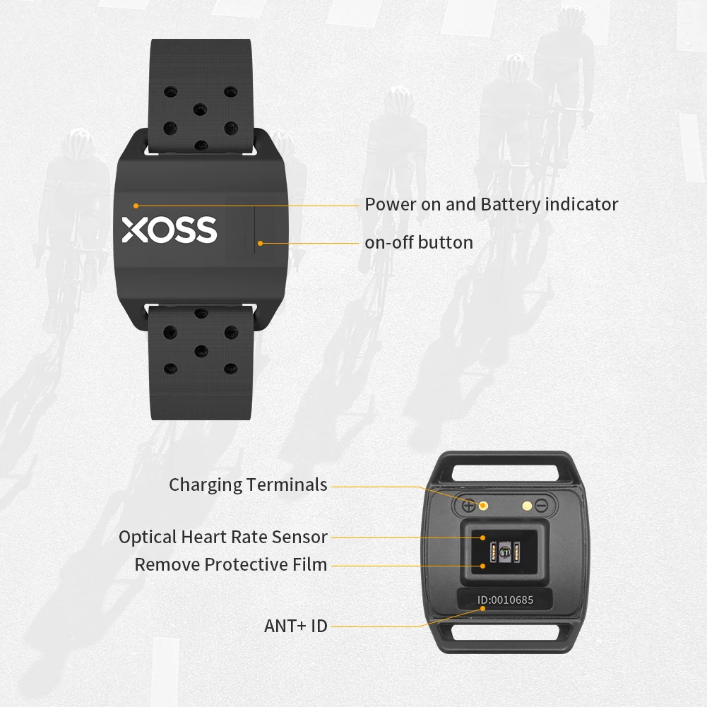 
XOSS Arm Heart Rate sensor Monitor Hand Strap for GARMIN Magene XOSS Bike Computer 