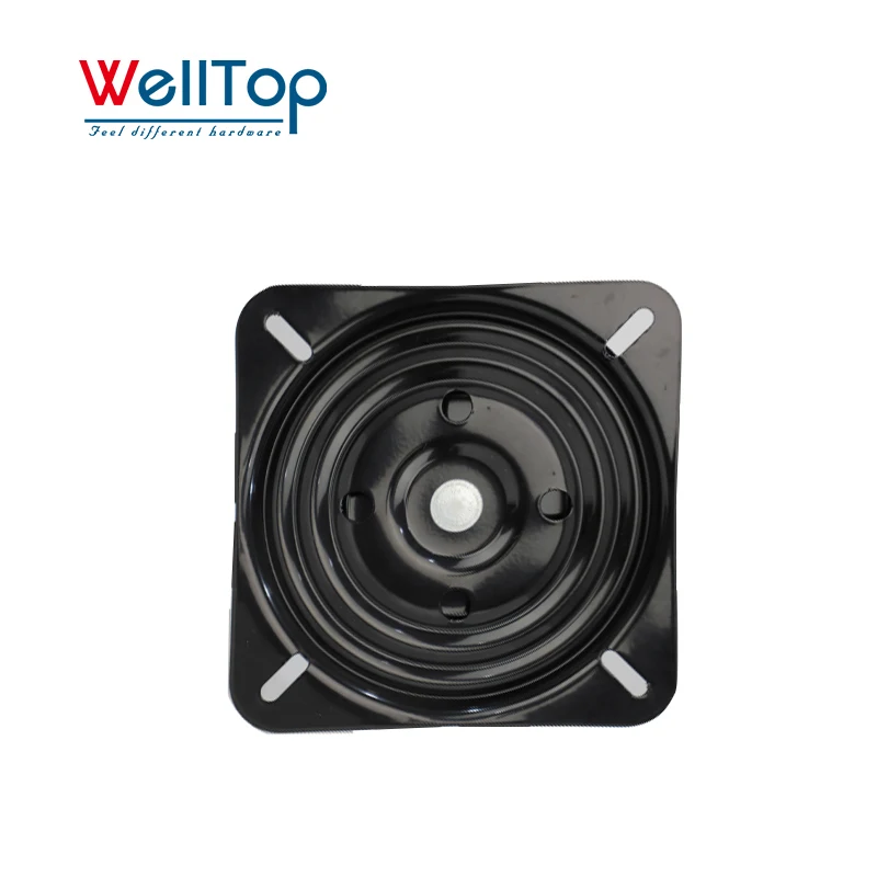 WELLTOP Furniture Accessories Hardware Metal Replacement Bar Stool Square Bearing 360 Degree Rotating Swivel Plate