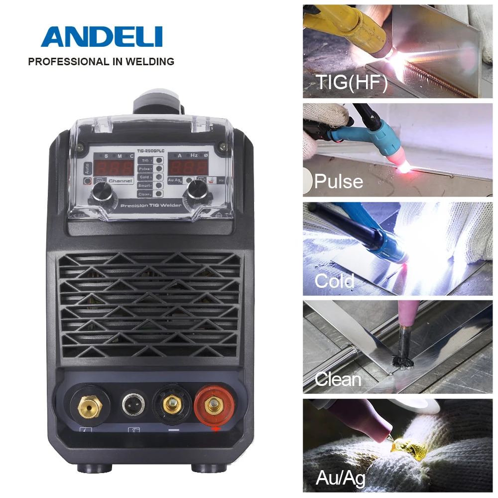  ANDELI интеллигентая (ый) холодной сварки TIG-250GPLC нержавеющая сталь постоянного тока для аргонодуговой с Многофункциональный tig сварочный