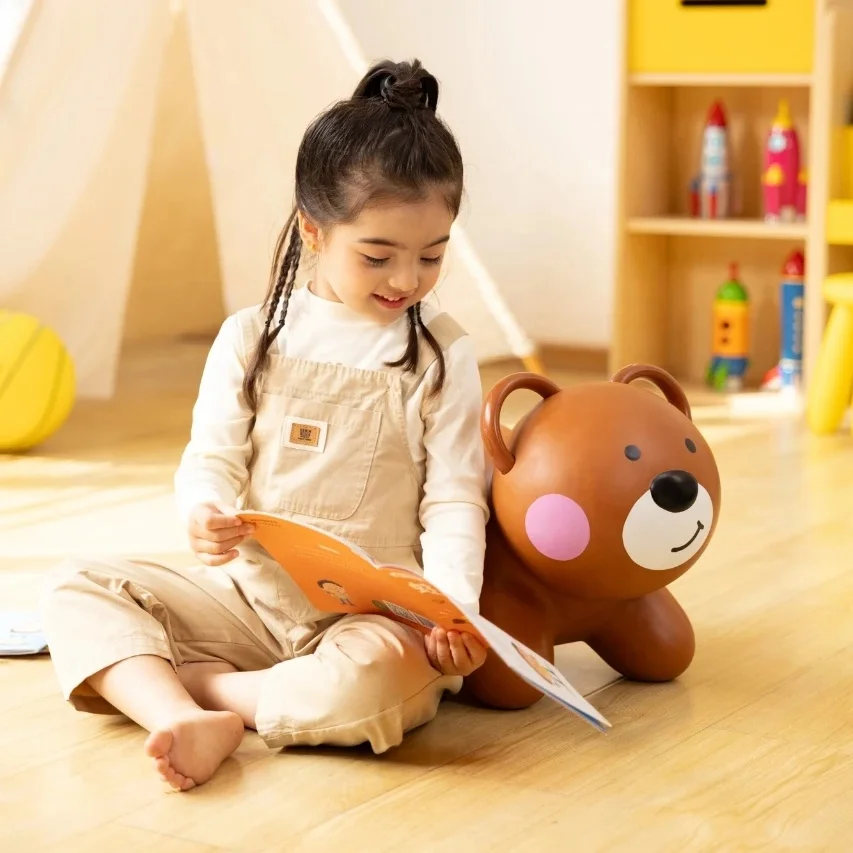 New design Bouncy Bear Animals Hopper Inflatable Bouncing Bear Jumping Animals for Toddlers Ride On Hopping Toys