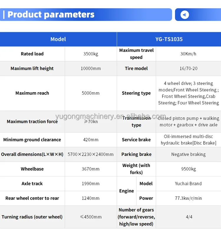 Tire model 16/70-20 boom 3 ton telescc handler forklift 2