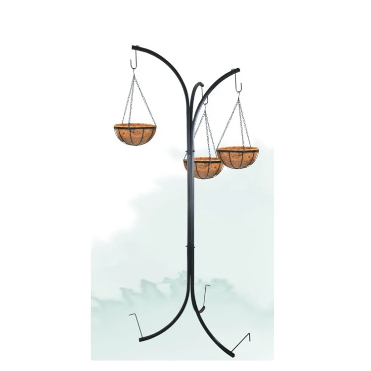 
Hot Selling Good Quality 3 Baskets Planting Metal Hanging Yard Tree 