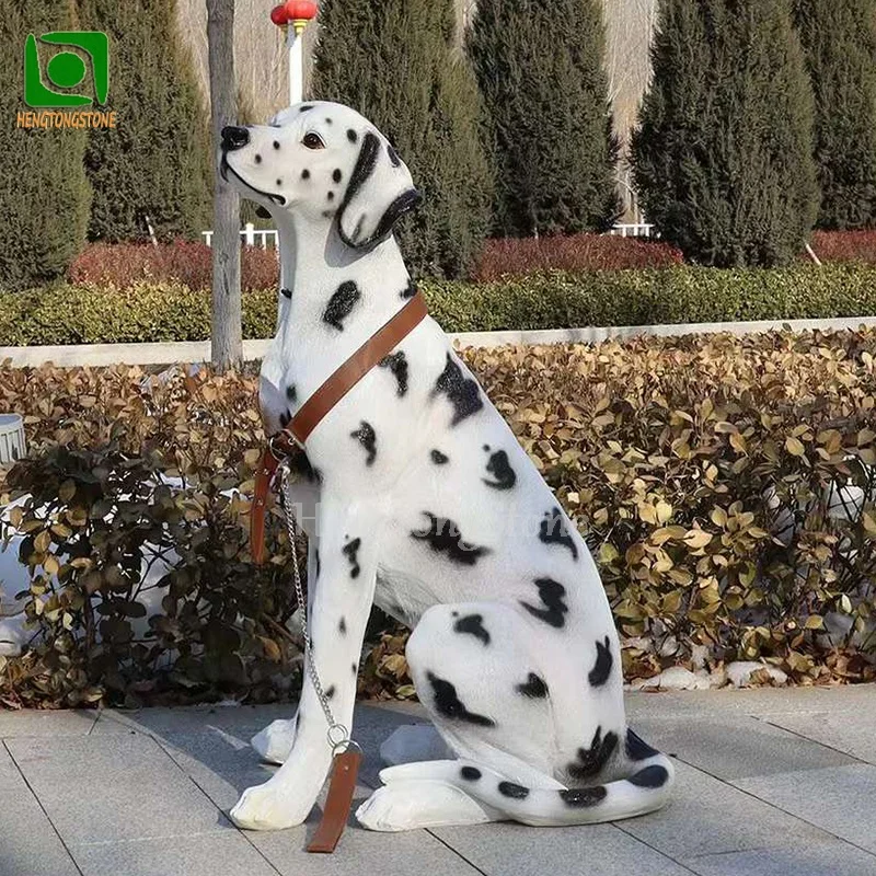 Decorative Life Size Fiberglass Dog Statue Resin Small Animal Statue