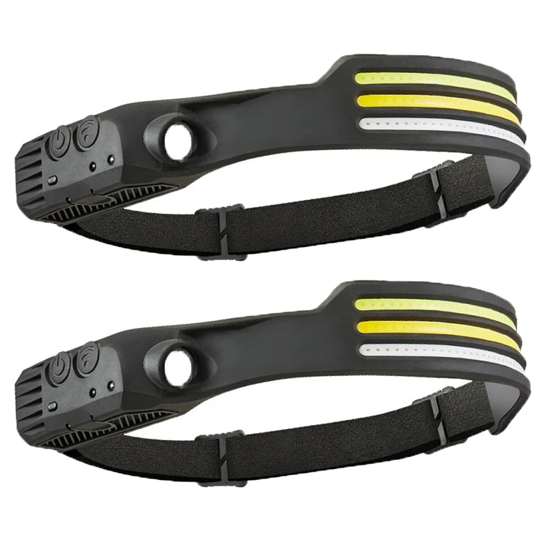 Powerful rechargeable headlamp COB USB Head lamp 230 Wide Beam Motion Sensor Outdoor Adventures flashlight