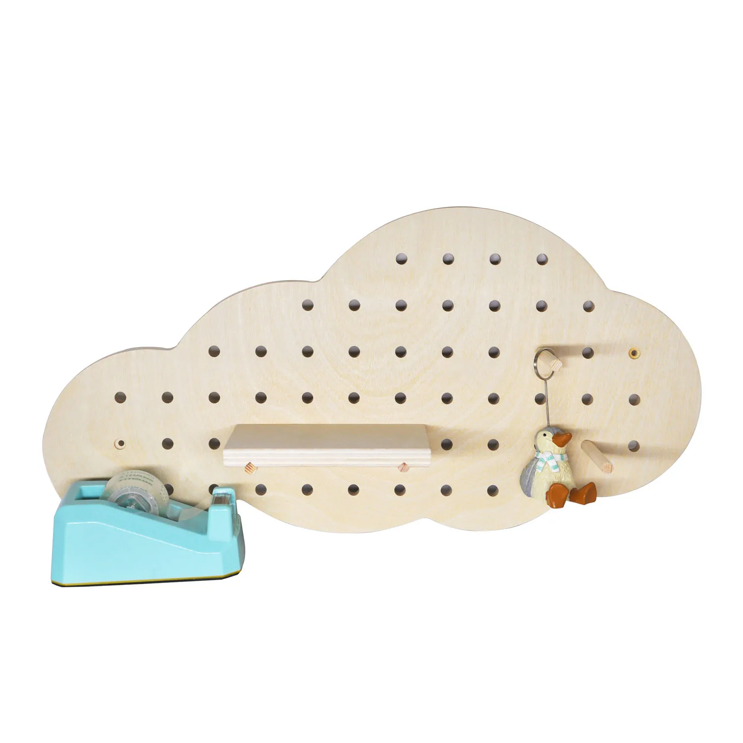 Деревянный Незаконченные деревянные поделки pegboard покрывает изготовленный на заказ печатание чернил дисплей облако полки