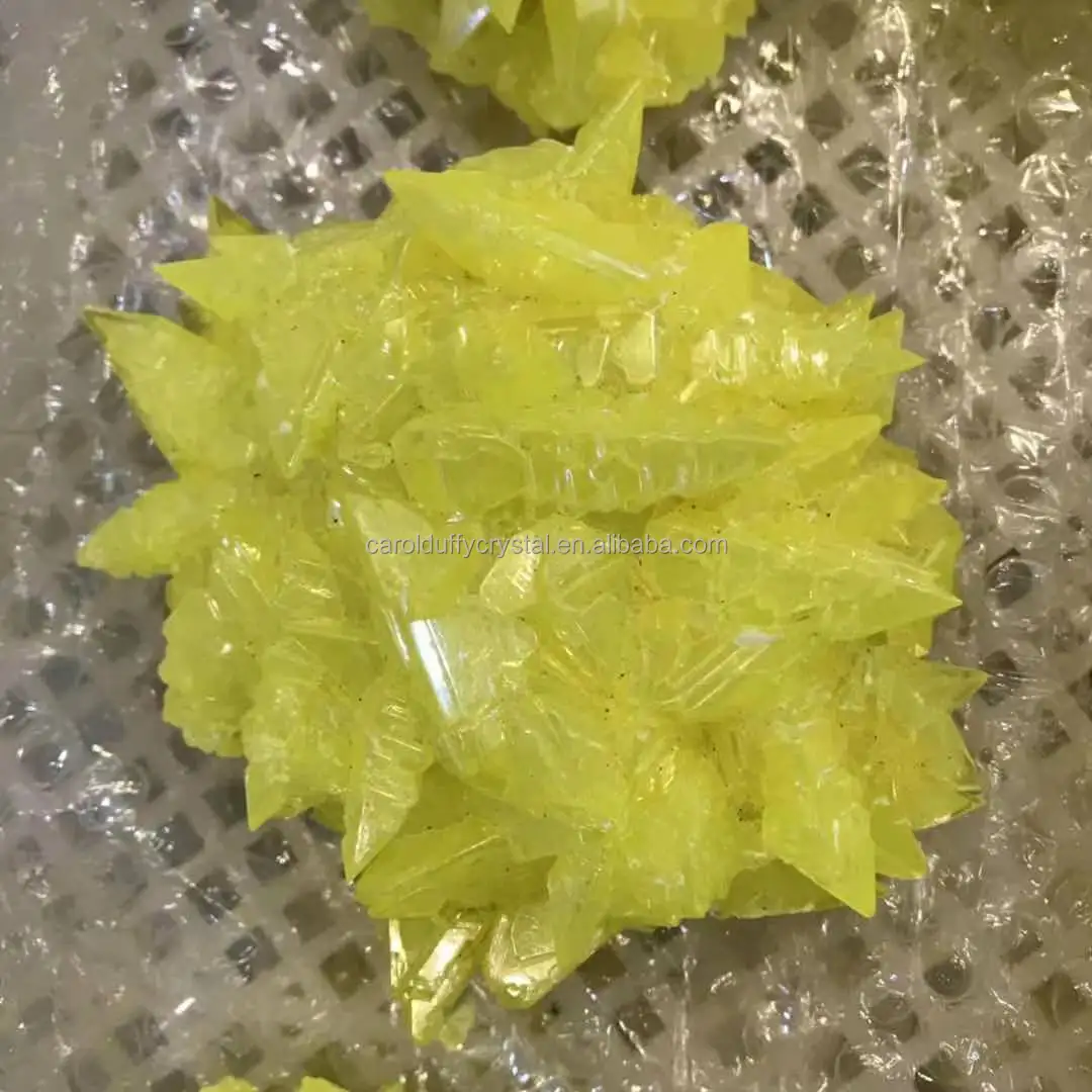 
Wholesale High Quality Natural Healing Stone Crystal Sulfur Sulphur Cluster Specimen for Decoration 