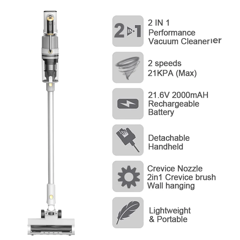 Home Cleaning Appliances 250w Aspirapolvere Stick Vacuum Cleaner Handheld Auto Cordless Vacuum Cleaner Aspirateur OEM