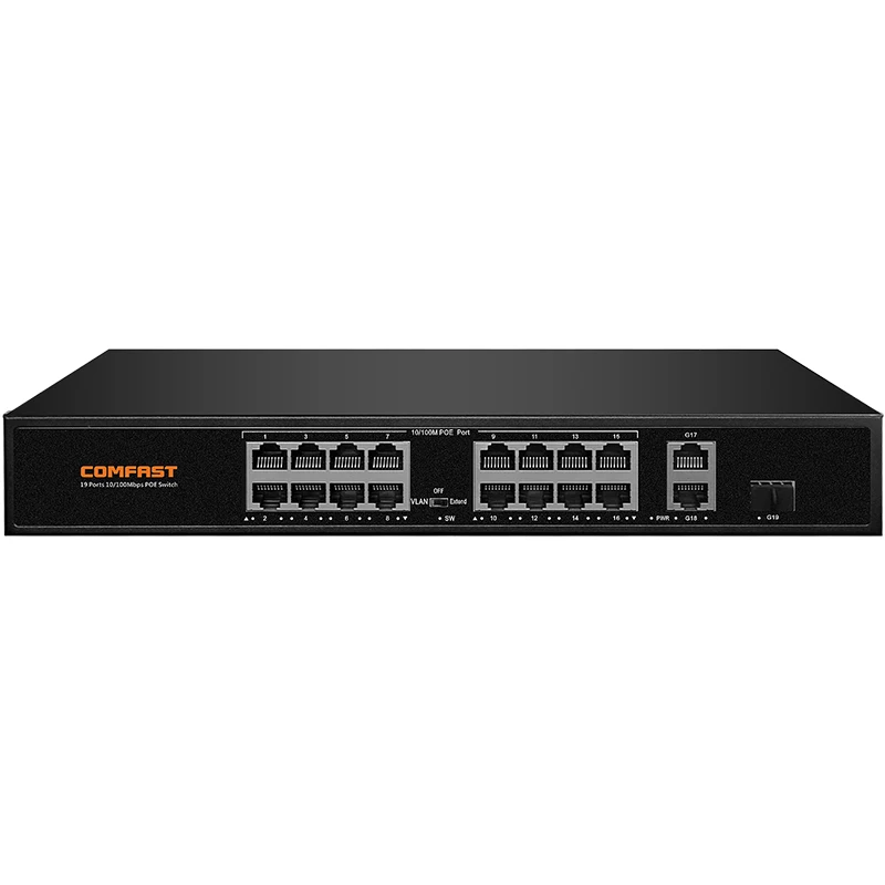 Comfast CF-SF1162P 19 Ports 10/100/1000Mbps Network Ethernet POE Switch with SFP Fiber