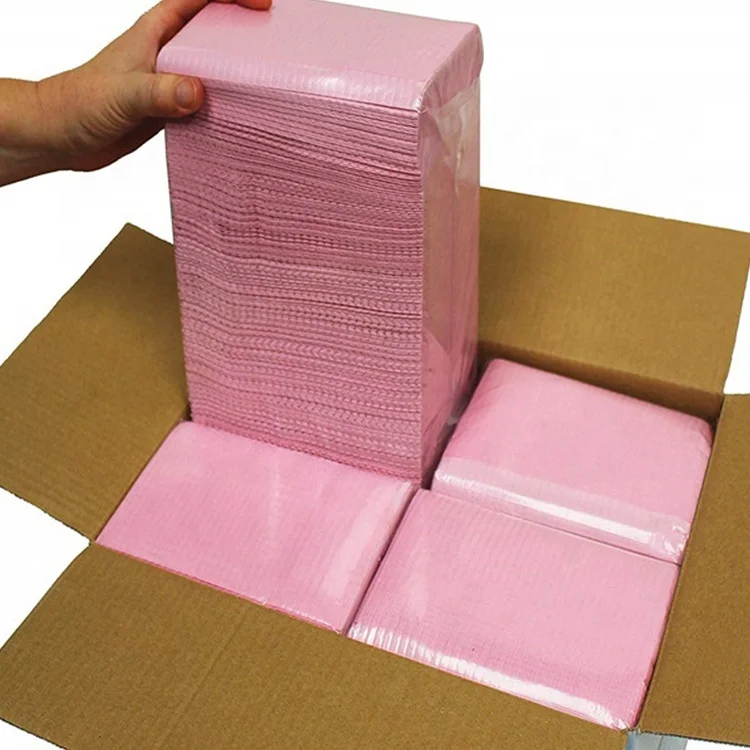 Cheap Colorful  Biodegradable Pack  Dental Bibs  For Dentist Patients