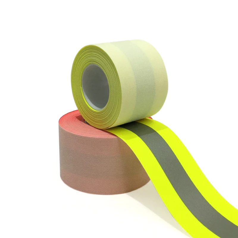 YouGuang Yellow/Orange Cotton Flame Retardant Warning Safety Tape Reflective Material Product Reflective Fire Retardant Fabric