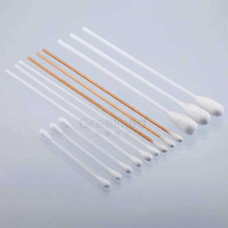 China Manufacturer Eco Friendly Biodegradable Disposable Plastic Stick Medical Sterile Pointed Cleaning Q Tips Cotton Swabs