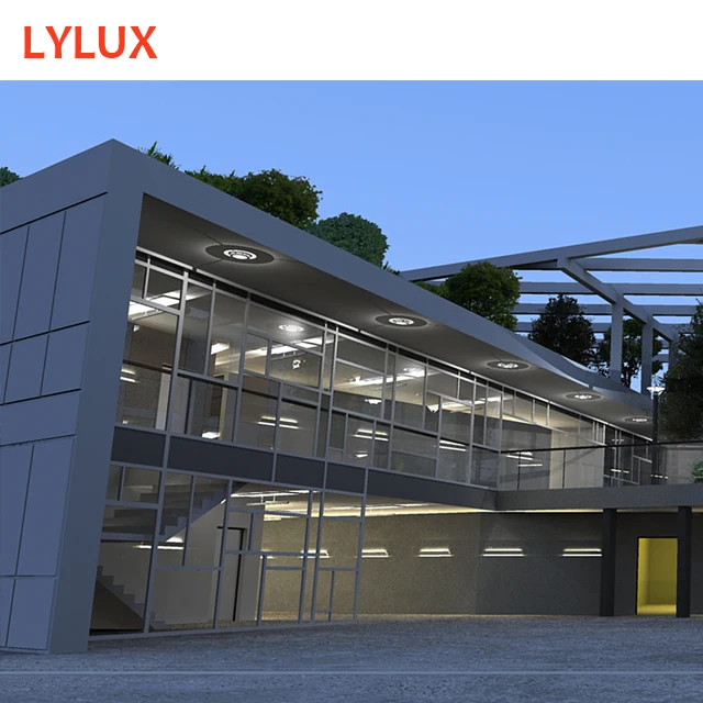Modern prefab metal school buildings prefabricated office building, steel aluminum facade building