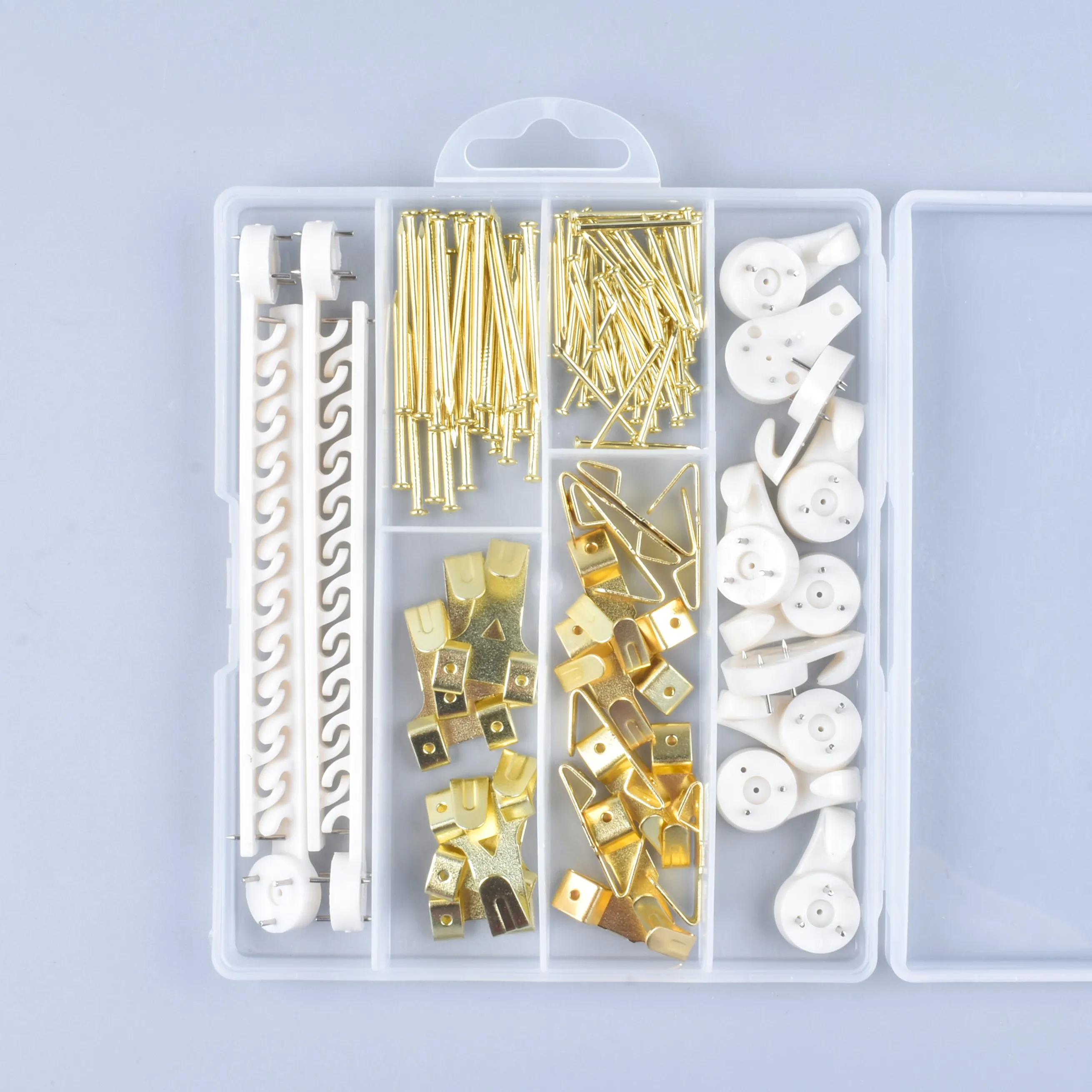 Dreieins 115 Pieces Plastic And Iron Frame Hanging Hooks For Picture