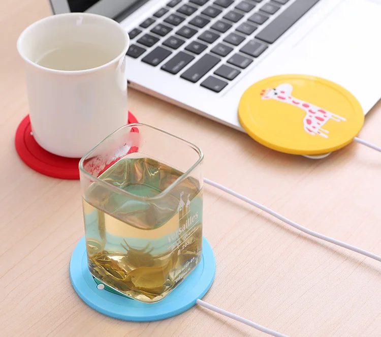 Лидер продаж, мягкий силиконовый ПВХ материал, USB-грелка для кофейной чашки, подставка для кружки, грелка для дома и офиса