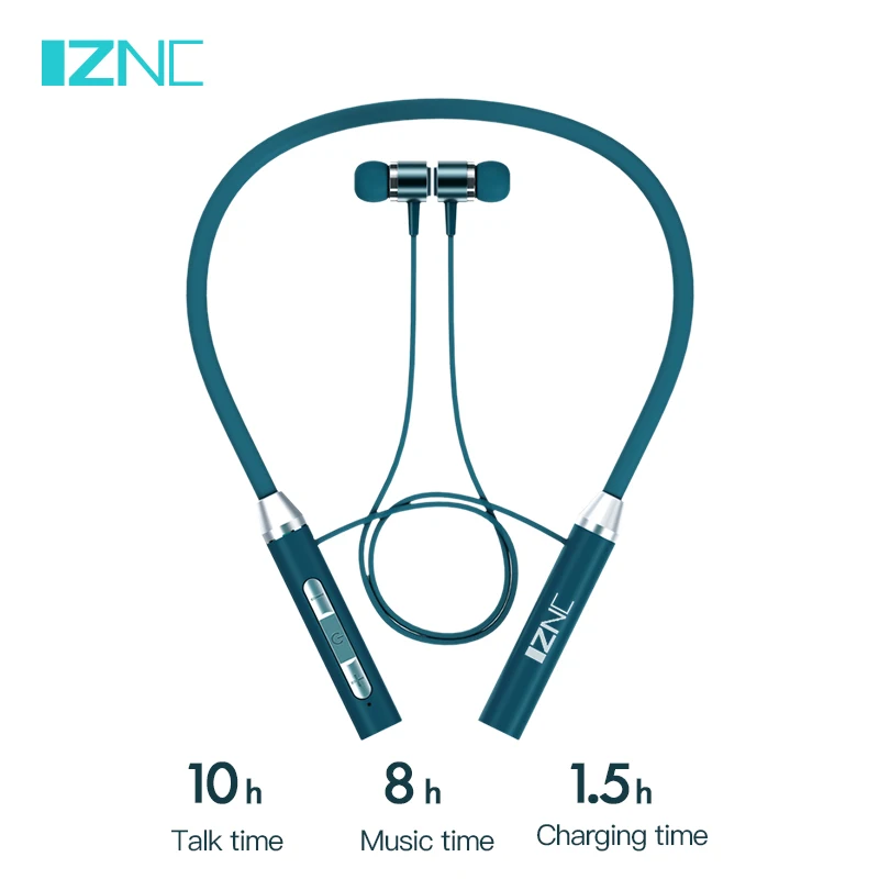 2022 latest desgin bt 5.0 earphone neckband blue color wireless headphones headsets for lenovo