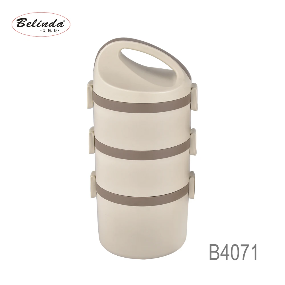 Fashionable design layered heat preservation stainless steel kid lunch box steel lunchbox