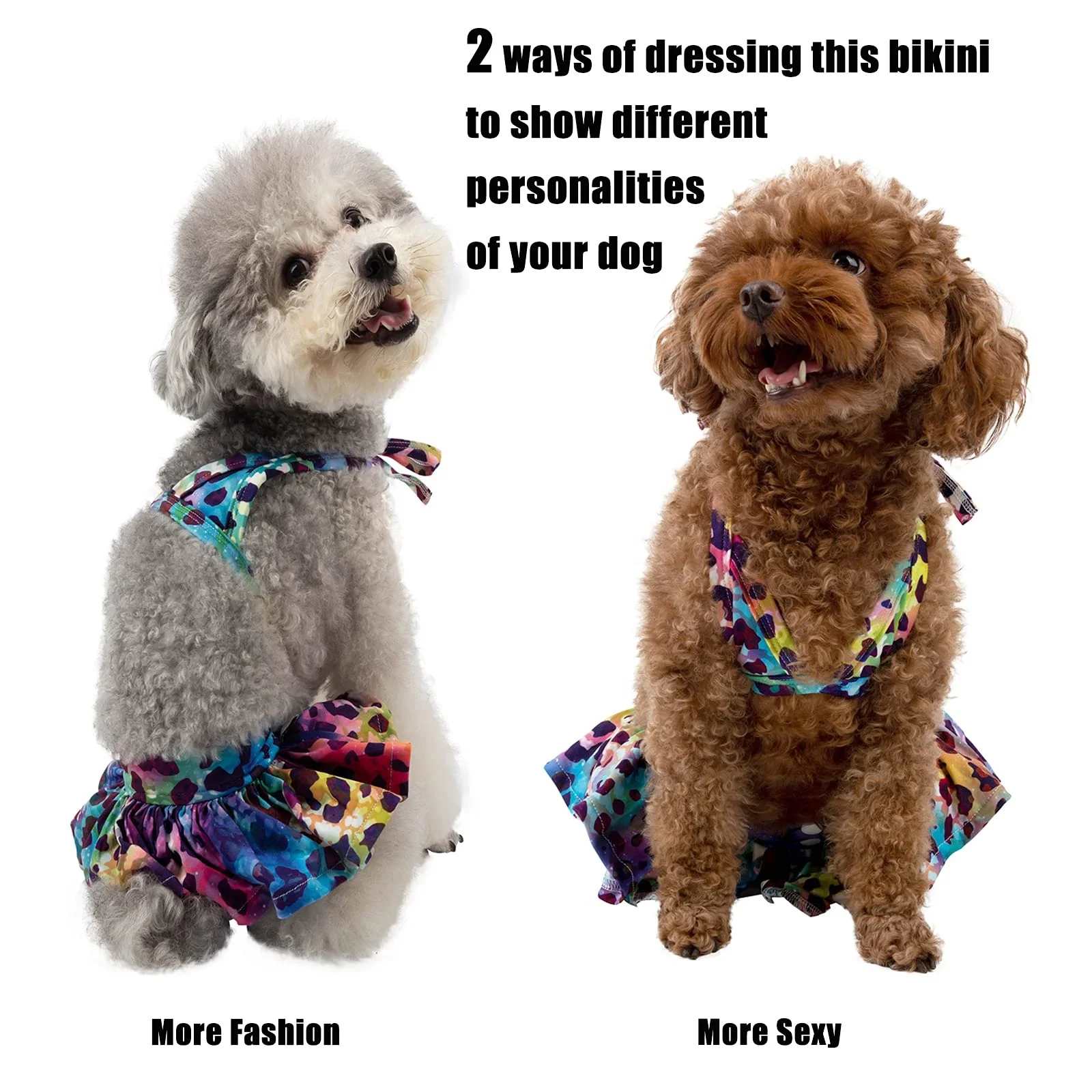 CuteBone New Original Pets Dress Pretty Puppy Beach Swimsuit Pet Dog Clothes Bikini Set