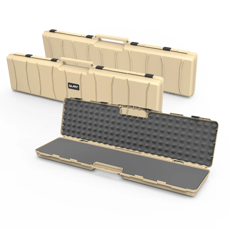 GLARY hard plastic gun box case security lightweight hunting case box for gun with foam IP65 waterproof long gun box case