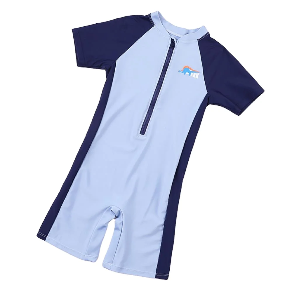 Купальник с коротким рукавом милый слитный костюм для плавания акулой мальчиков детская спортивная одежда