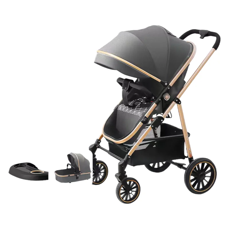 2 in 1 Convertible Carriage Baby Stroller Pushchair with Tray