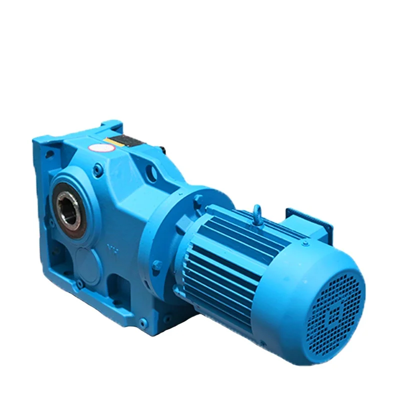 GK series 90 degree Hollow Shaft Bevel Helical Gear Box Electric Motor Speed Reducer