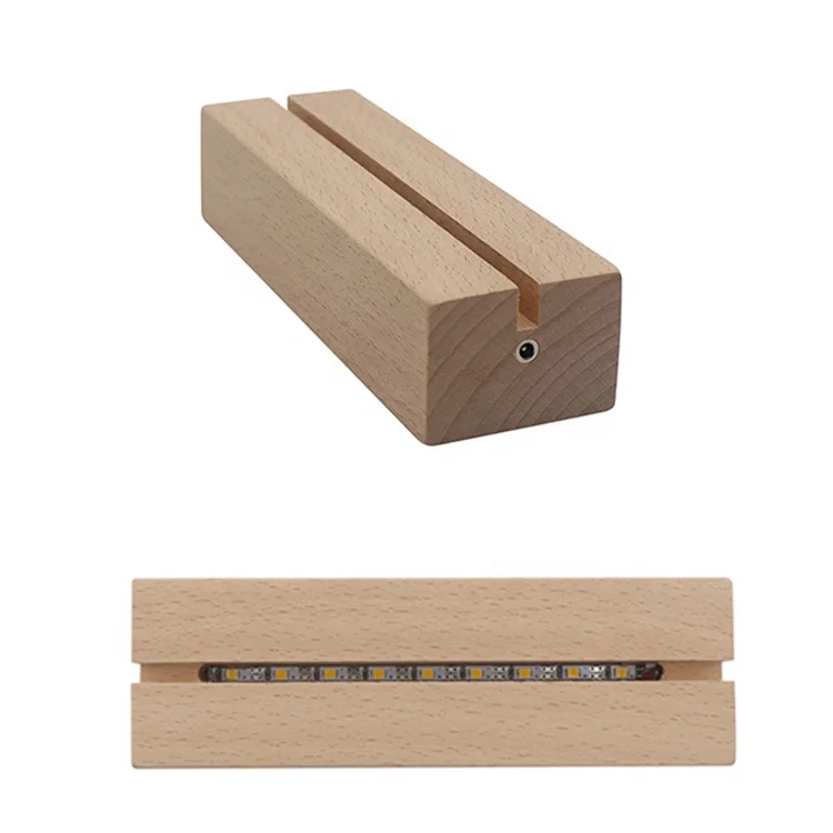 Hot Selling Wholesale wood led night light base wooden 3d led lamp base for 3D Illusion Night Light