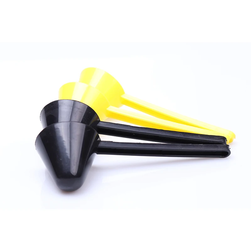 Personalized custom logo triangle cone shape food grade plastic coffee measuring spoon scoop, black