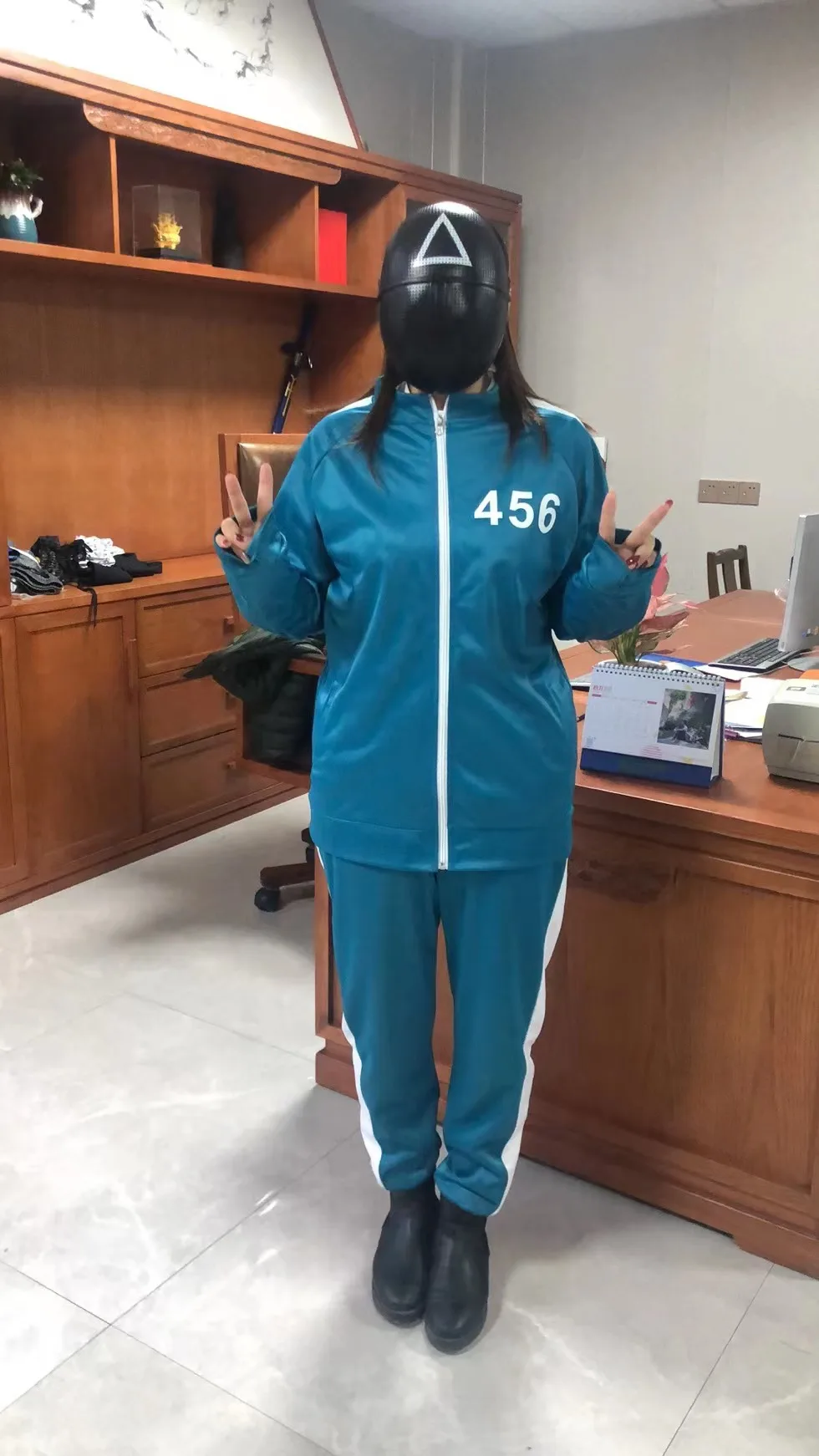 Reality Survival TV 2021 Cosplay Accessories Halloween Masquerade Props Triangle Square Round Squid Game Masked Man Masks