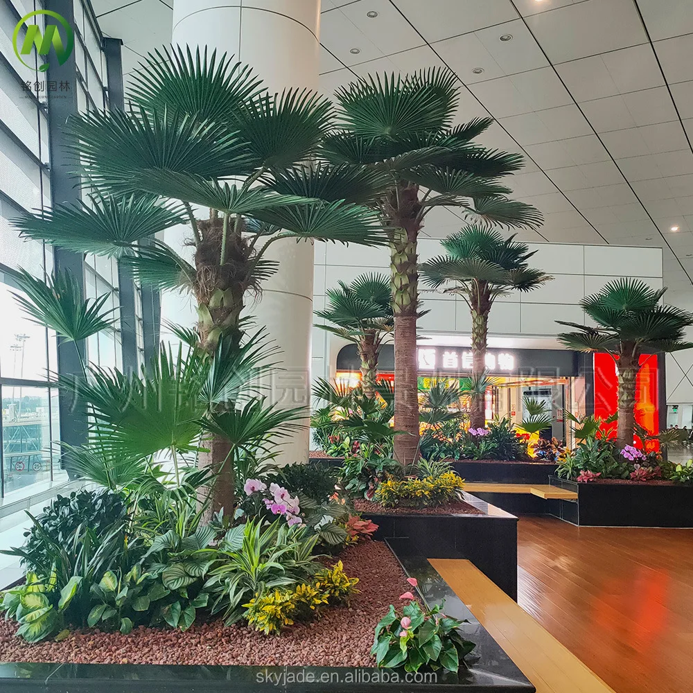 Factory Wholesale Custom 3m 4m 5m 6m 7m 8m 9m 10m 15m 20m Wind Resistant Big Coconut Fake Outdoor Large Artificial Palm Tree