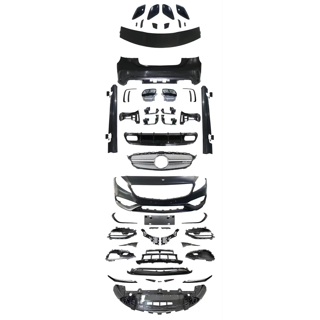 Front Rear Bumper W176 Wide Body Kit Upgrade AMG45 A45 AMG Bodykit For Mercedes Benz A Class W176 2013 2014 2015 2016 2017 2018