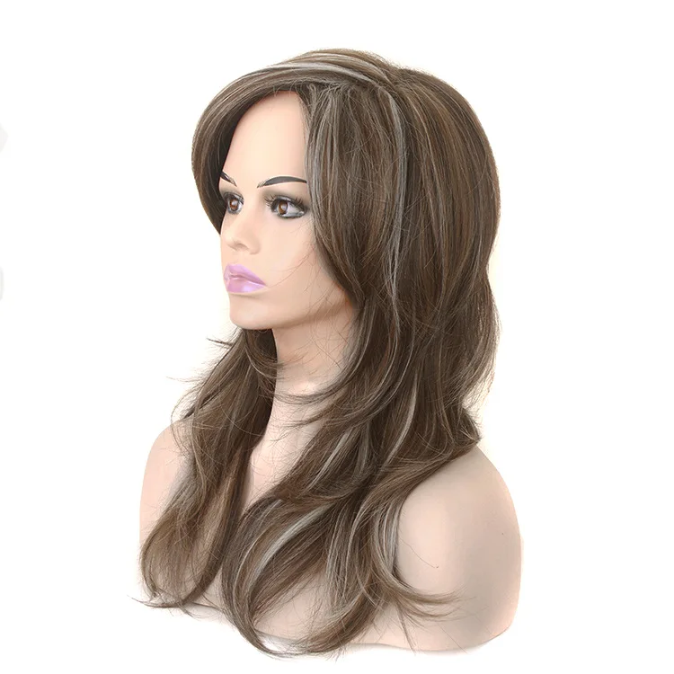 
Лидер продаж, женский парик, волосы, средние и длинные вьющиеся волосы, головной убор из химического волокна, женские парики 