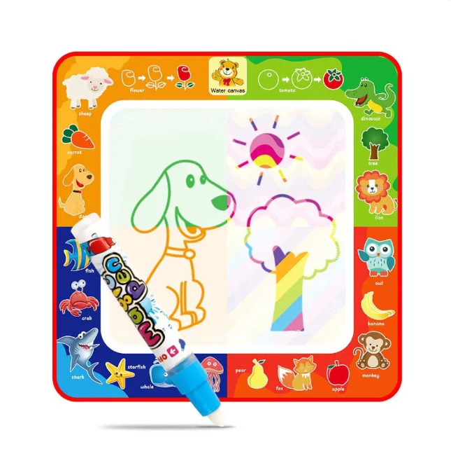 Kids Water Doodle Drawing Pad Mat Gift Toy Aqua Magic Board for Toddlers,Painting Coloring Writing Tool - Educational Tablet
