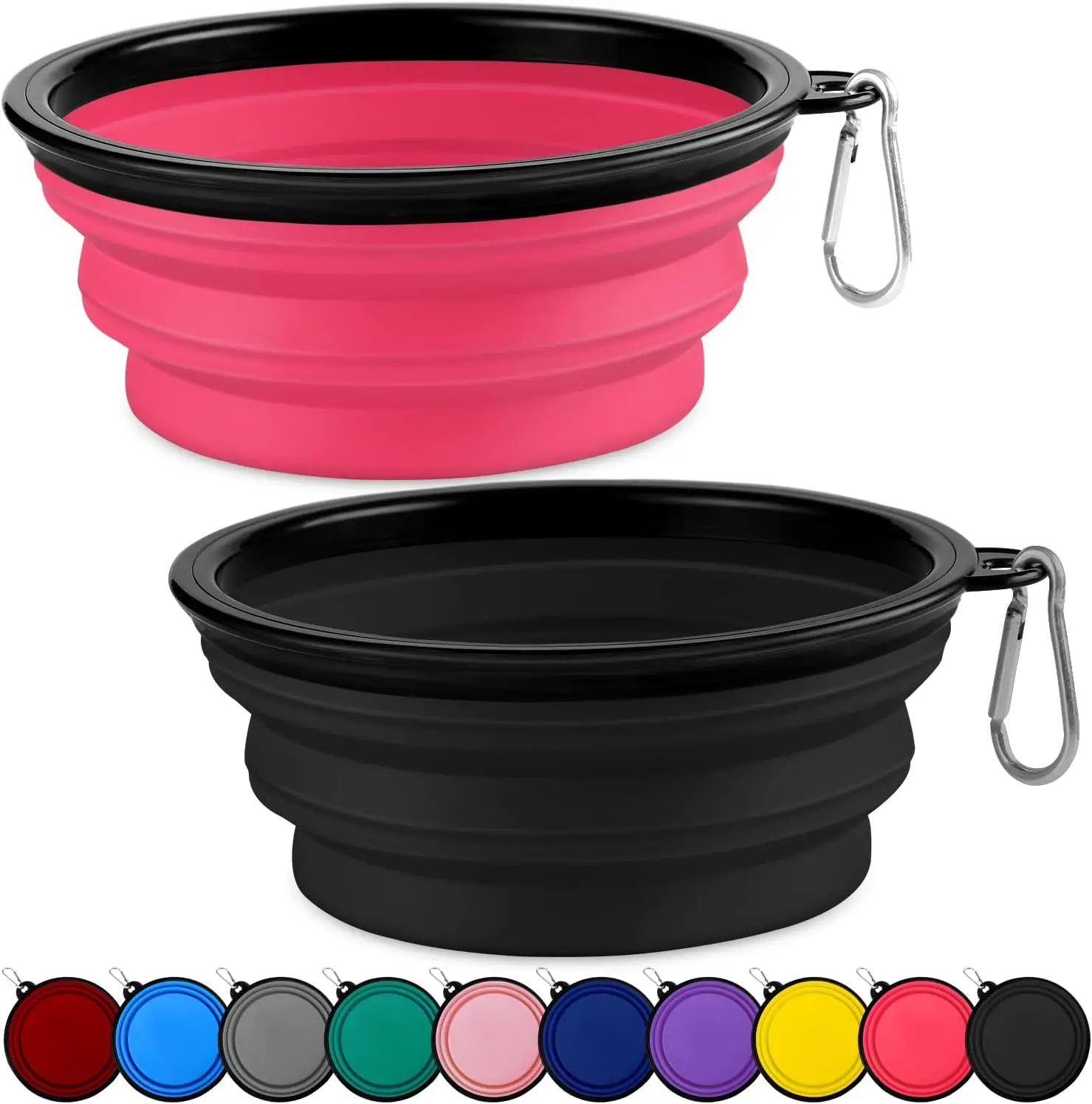 Portable Travel Pet Folding Collapsible bowl Silicone Dog Puppy Bowl collapsible dog cat water bowl