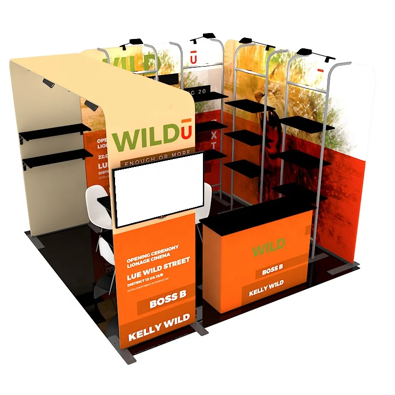 aluminum standard trade show display 3x3 exhibition booth
